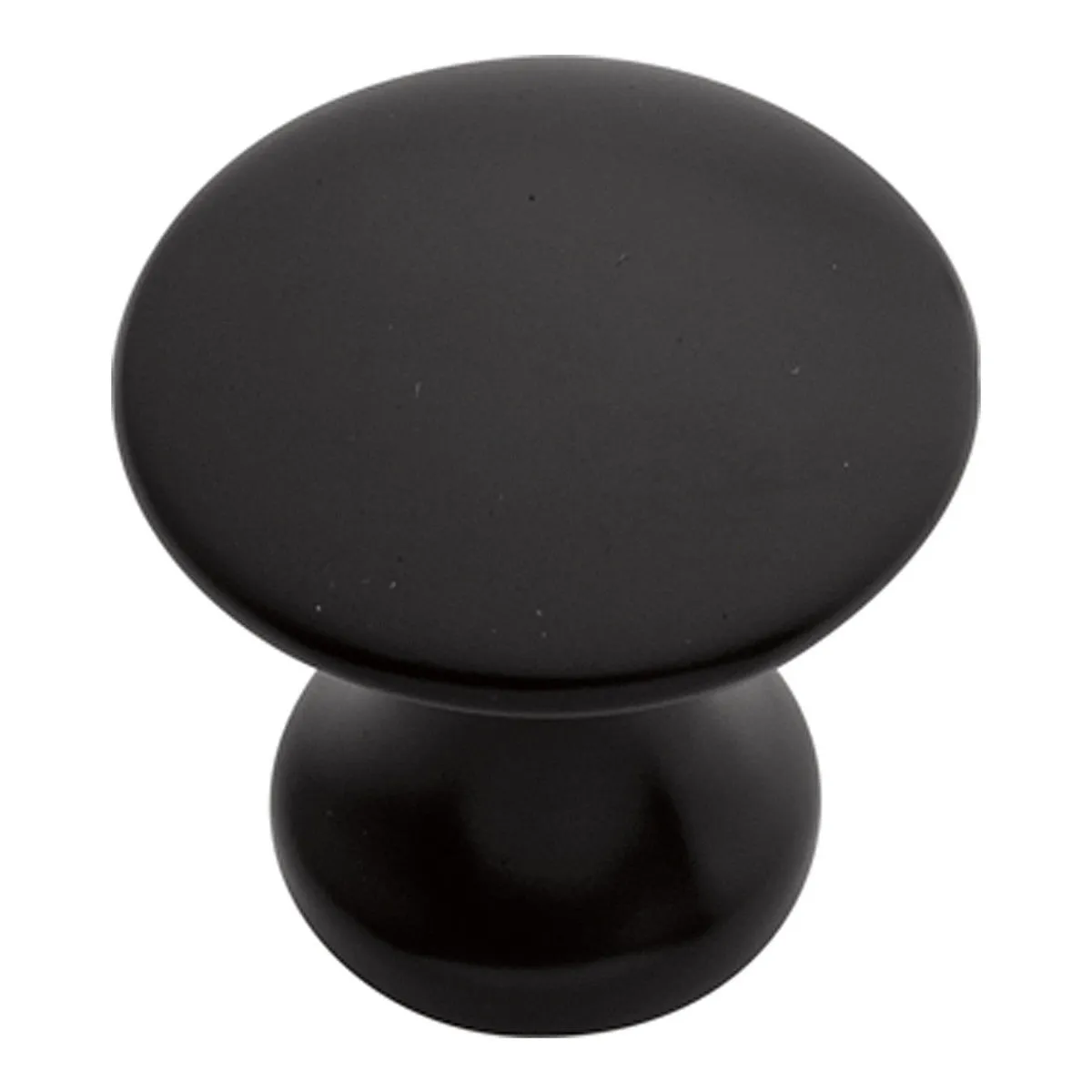 1 inch (25mm) Luna Matte Black Cabinet Knob