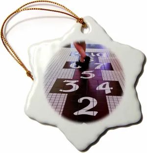 3dRose Albuquerque, New Mexico, Route 66 Diner US32 JMR1198 Julien McRoberts Snowflake Ornament, Porcelain, 3"