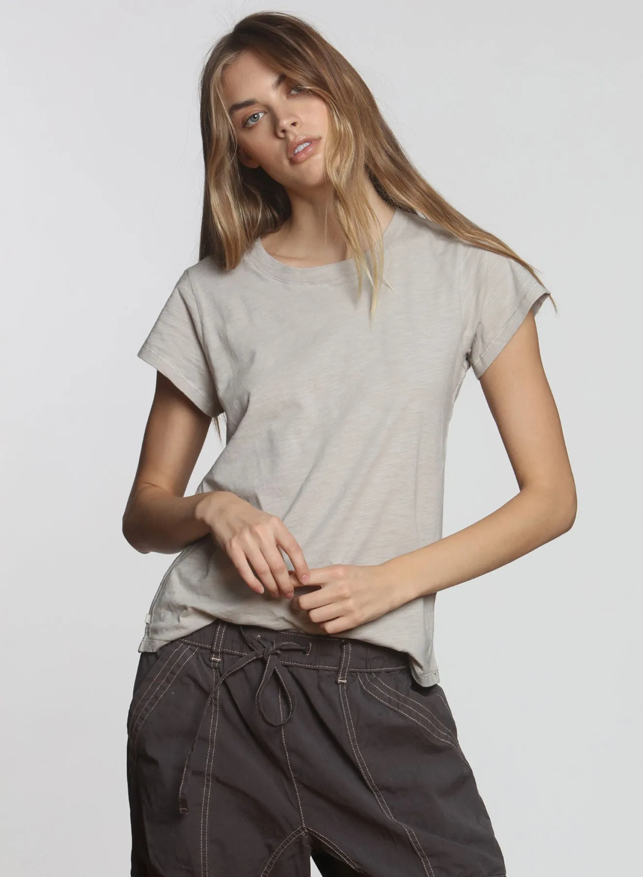 Ava Classic Tee - Stone