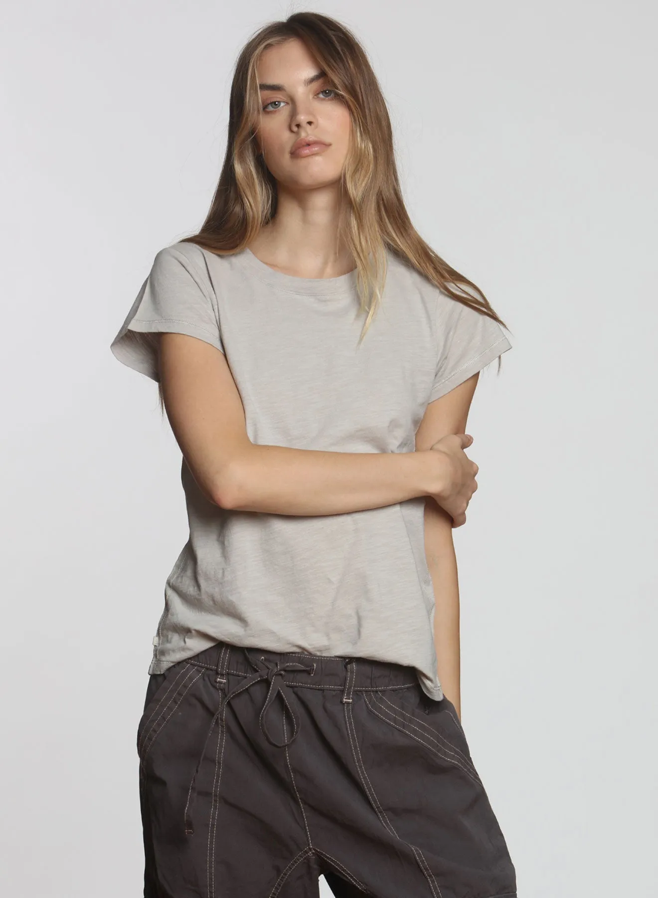 Ava Classic Tee - Stone