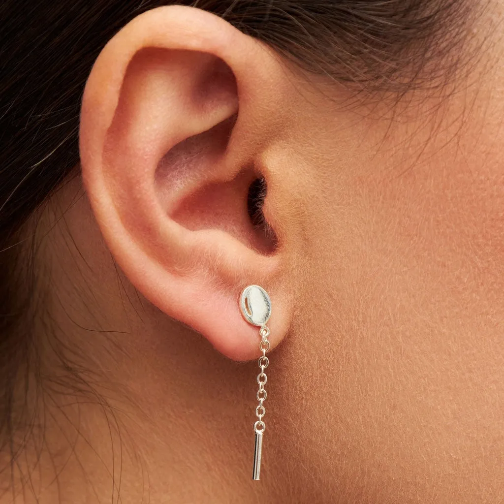 Balloon earring 1 pcs - Silver Plated