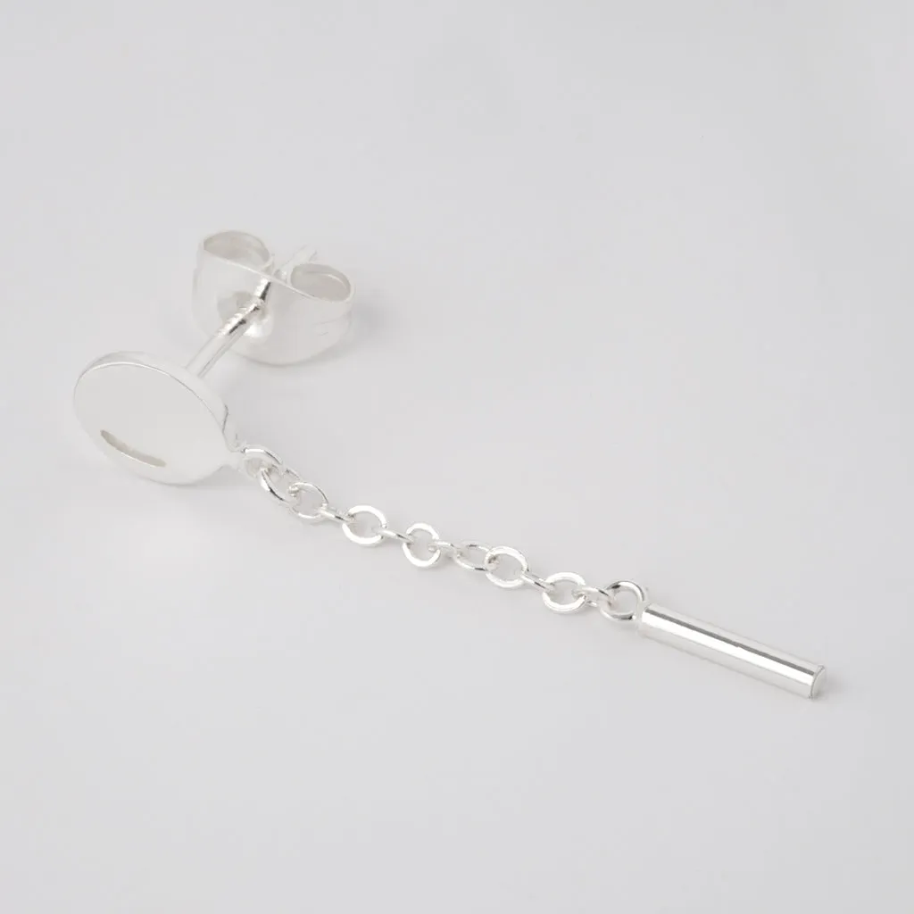 Balloon earring 1 pcs - Silver Plated