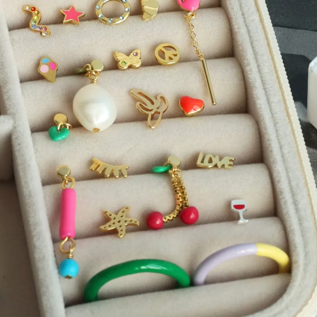 Balloon earring 1 pcs - Silver Plated