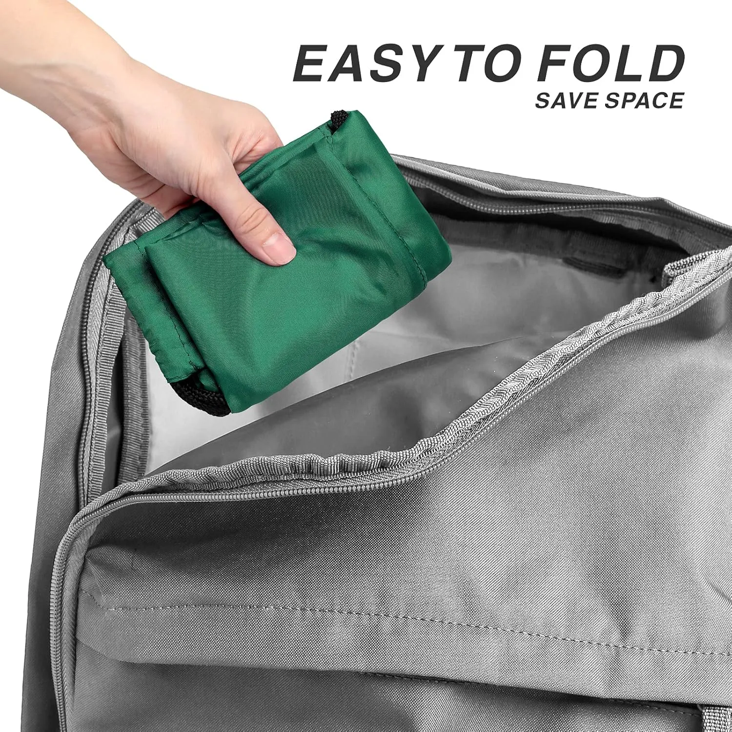 BuyAgain Drawstring Backpack Sports Water Resistant String Bag Sport Gym Sackpack for Women Men Large with Zipper (Hunter Green)