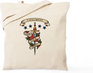 CafePress Love Concrete Tote Bag Reusable Natural Beige Canvas Shopping Bag