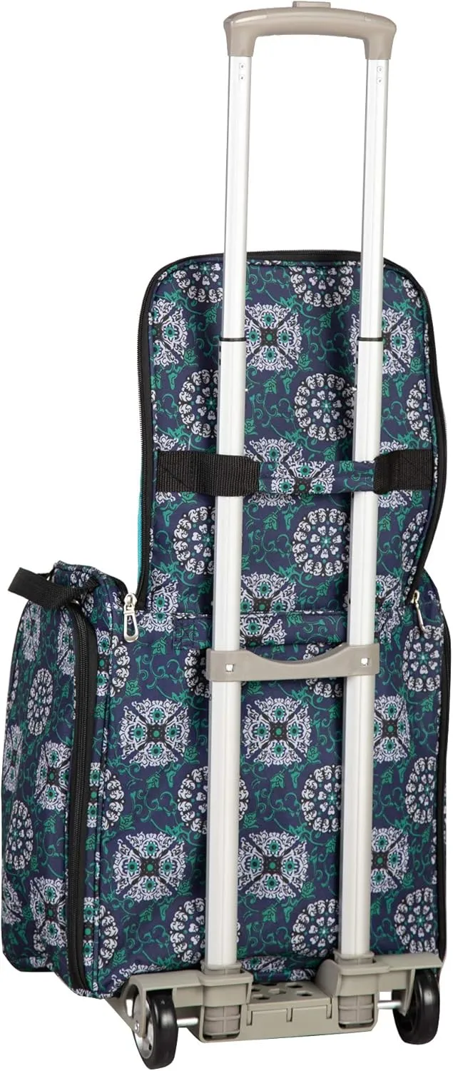 Crafters Tote Bag Organizer, Storage Bag for Craft Supply, and Scrapbooking Carrier w/Handle and Wheels