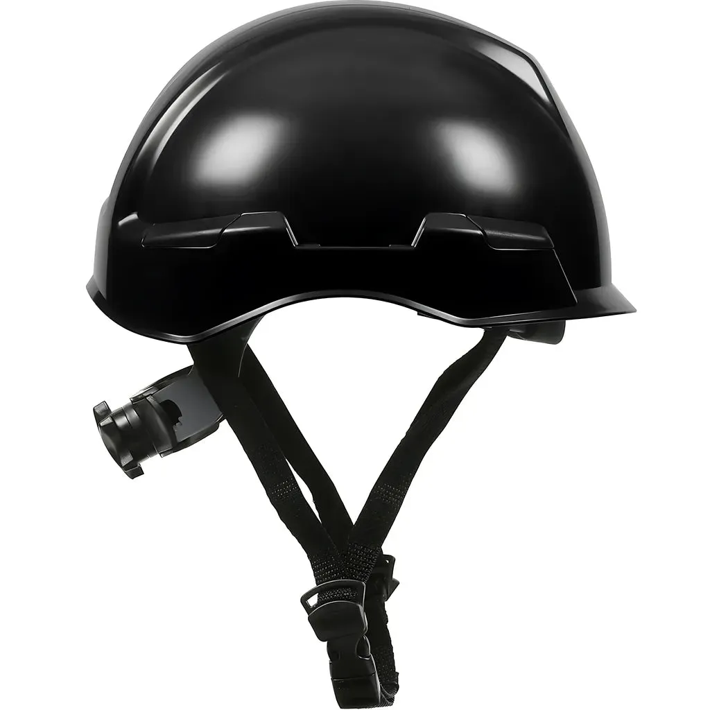 Dynamic 280-HP141R-11 Industrial Climbing Helmet with Polycarbonate / ABS Shell, Nylon Suspension, Wheel Ratchet Adjustment and 4-Point Chin Strap