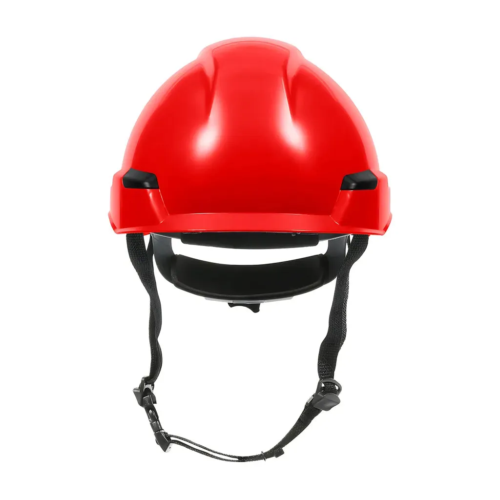 Dynamic 280-HP142R-15 Industrial Climbing Helmet with Polycarbonate / ABS Shell, Hi-Density Foam Impact Liner, Nylon Suspension, Wheel Ratchet Adjustment and 4-Point Chin Strap