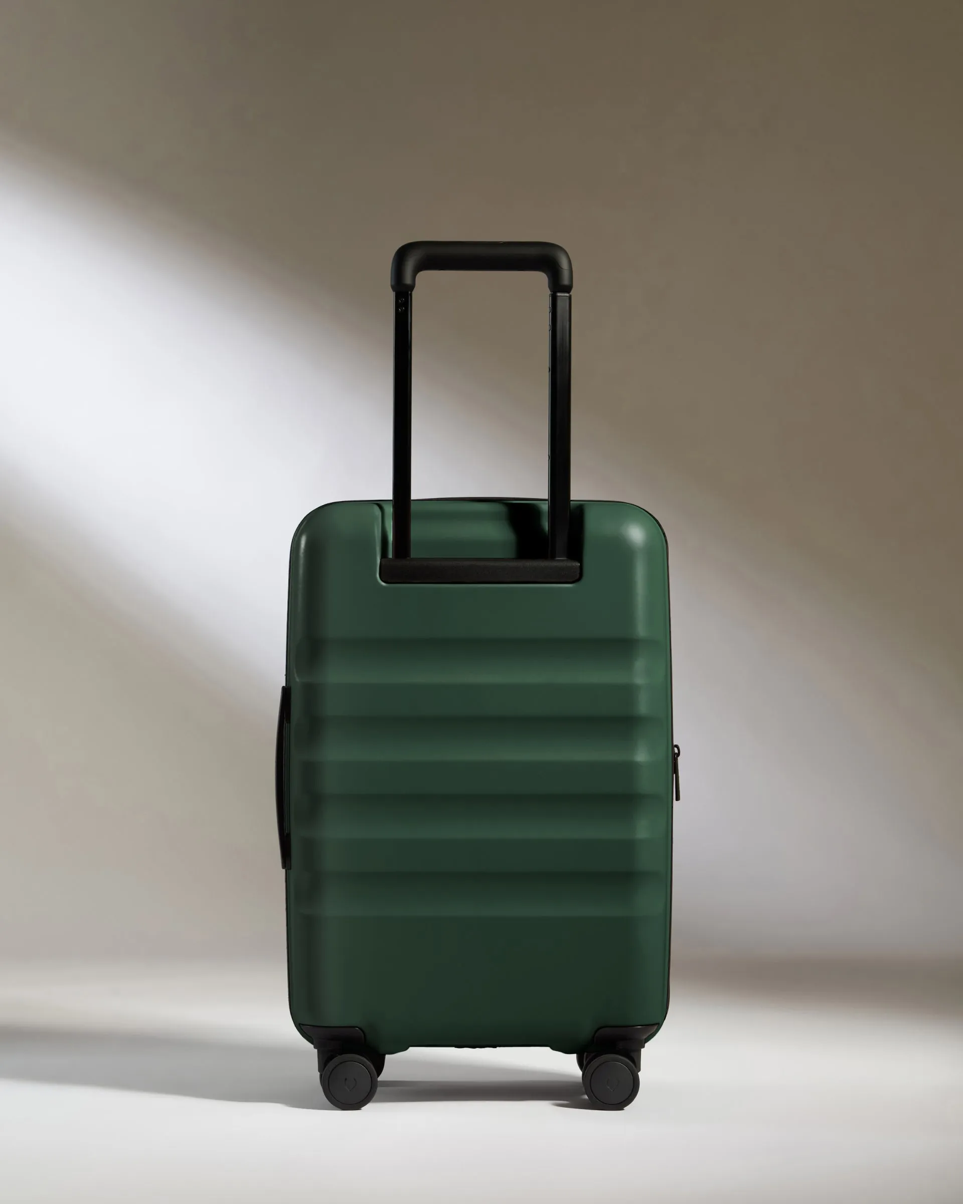 Expandable Cabin Suitcase in Antler Green - Icon Stripe