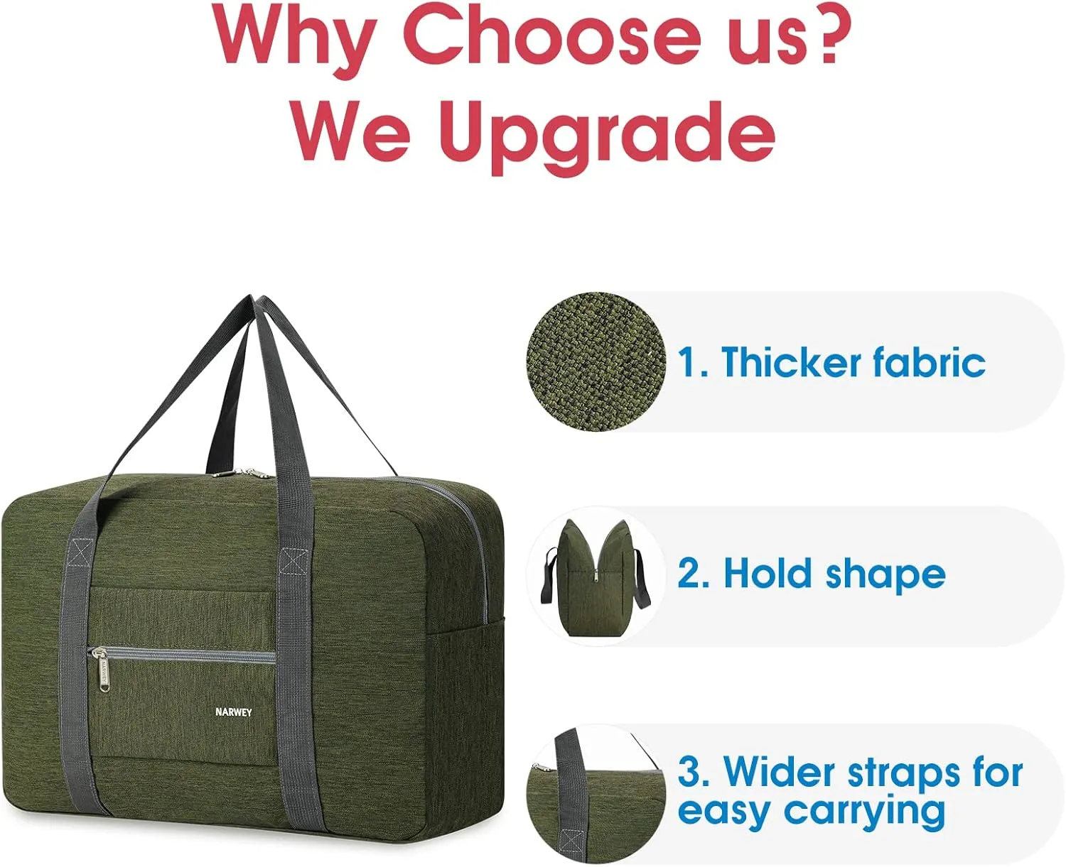 For Spirit Airlines Personal Item Bag 18x14x8 Foldable Travel Duffel Bag Tote Carry on Luggage Duffle Overnight for Women and Men