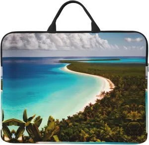 Island Of Cuba Print Stylish 14in Polyester Laptop Bag Carry Laptop Bag With Water-Resistant Feature
