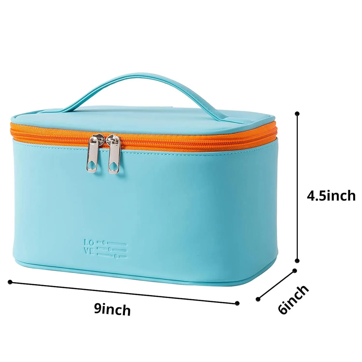 KITENROM Portable Makeup Bag Cosmetic Bags for Women Medium Pouch Case Purse Make Up Organization Waterproof (Blue)