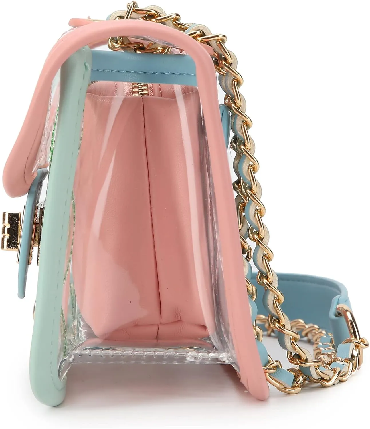 lola mae Small Clear Bag for Women See through Transparent Clutch Crossbody Shoulder Purse for Concert Sport Event
