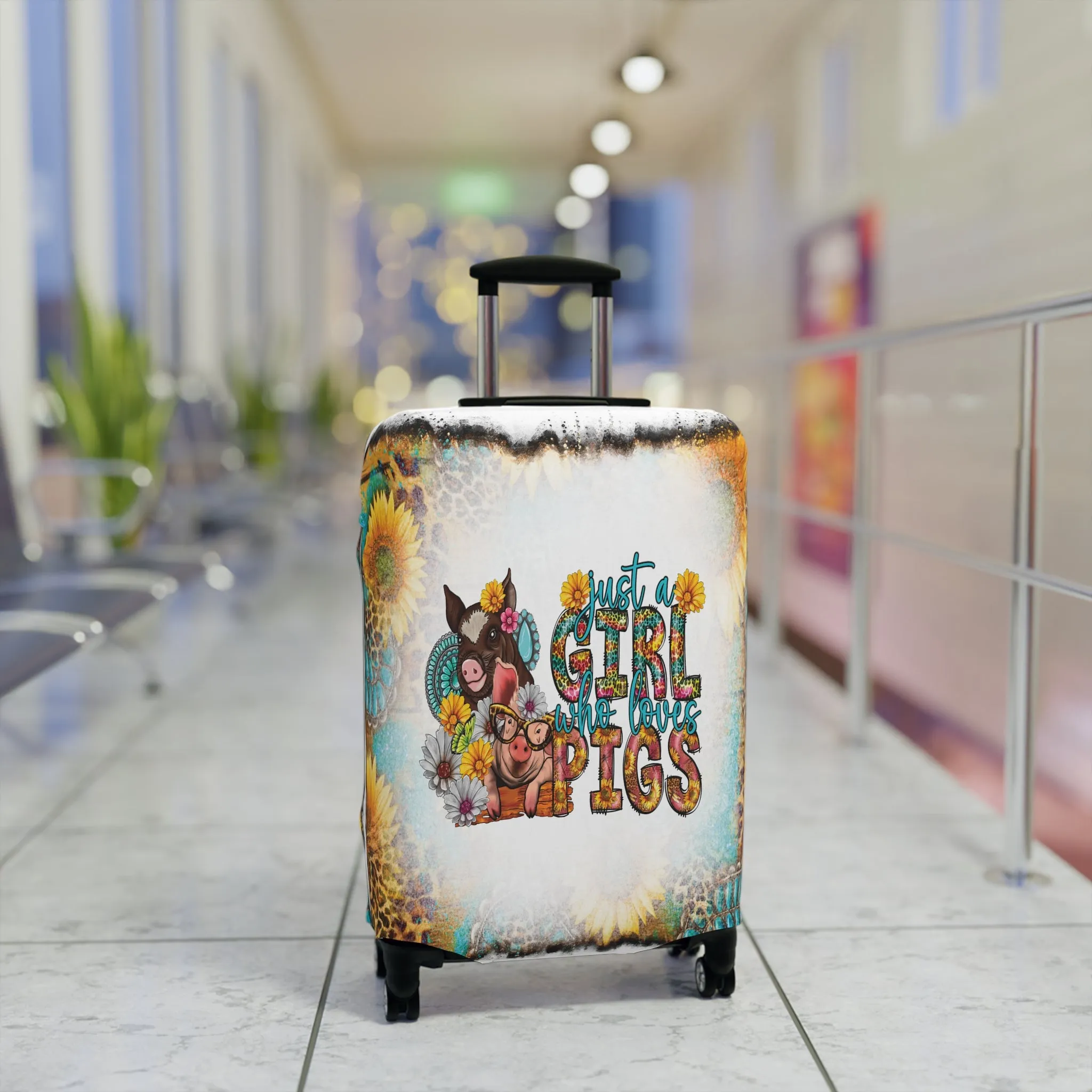 Luggage Cover, Country and Western, Just a Girl who Loves Pigs, awd-1012