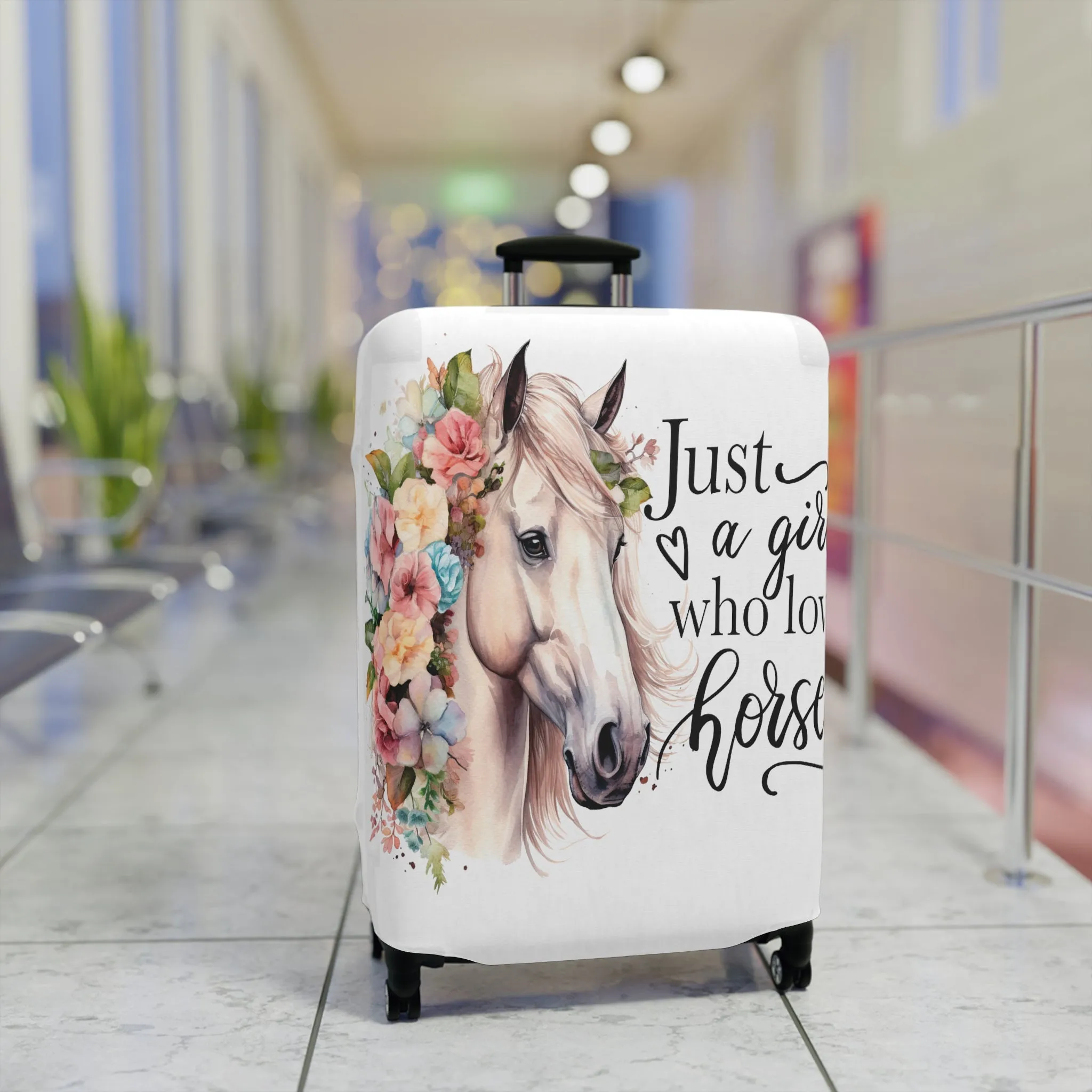 Luggage Cover, Just a Girl Who Loves Horses, awd-1075