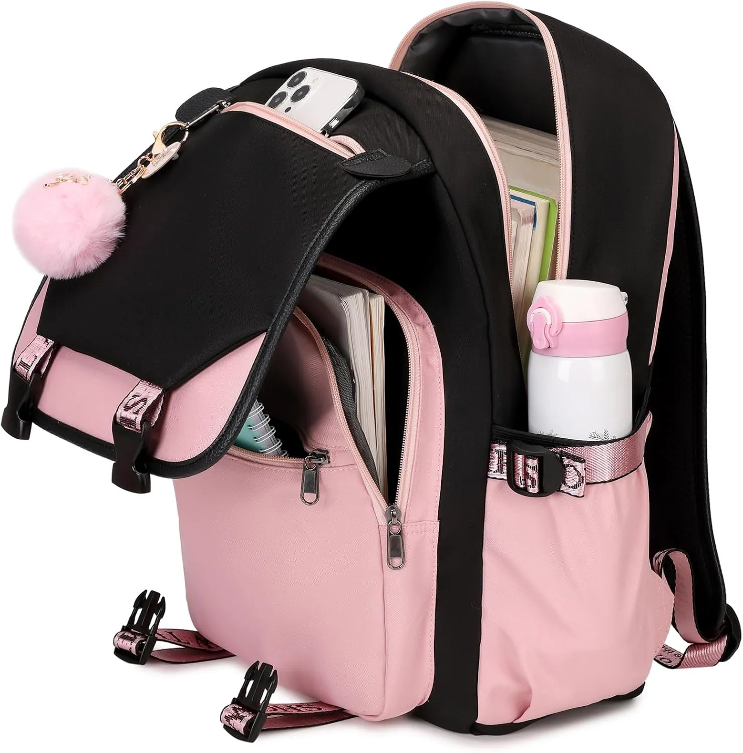 MOONBABY Girls Backpack School Bookbag for Teens Large Capacity Aesthetics Bags for Middle High School