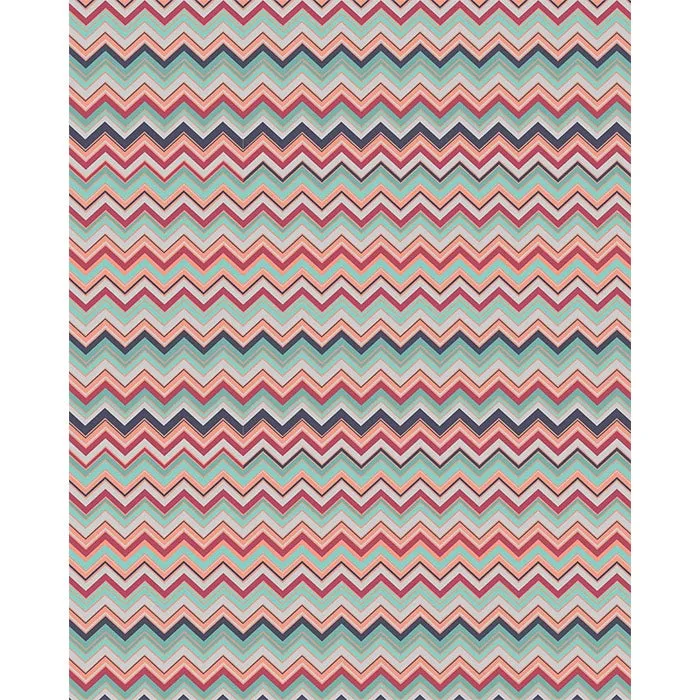 Red & Gray Chevron Printed Backdrop