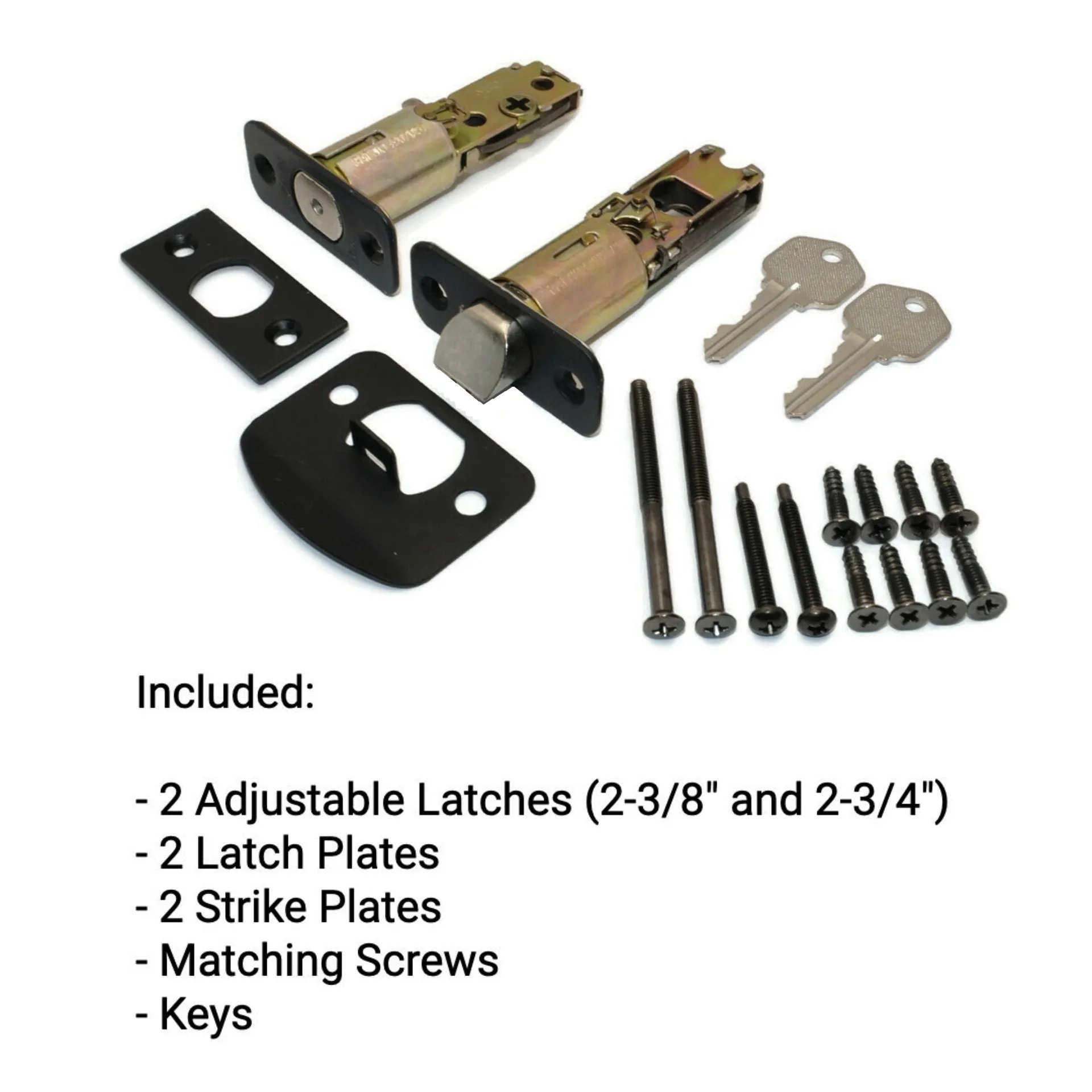 Rochester Matte Black Entry Lever with Matching Single Cylinder Deadbolt Combo Pack