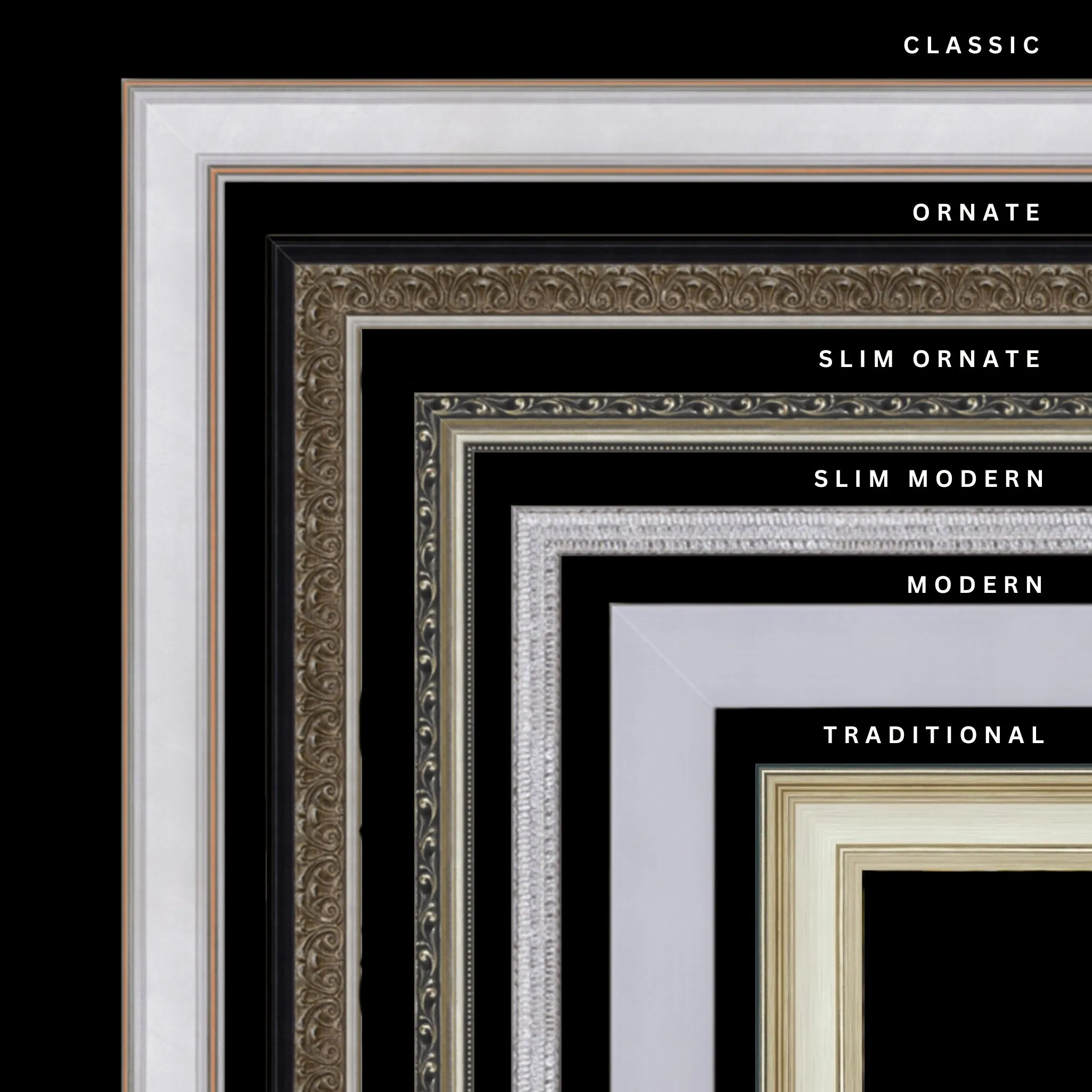 Silver 26x22 Picture Frame Ornate Traditional Classic Antique