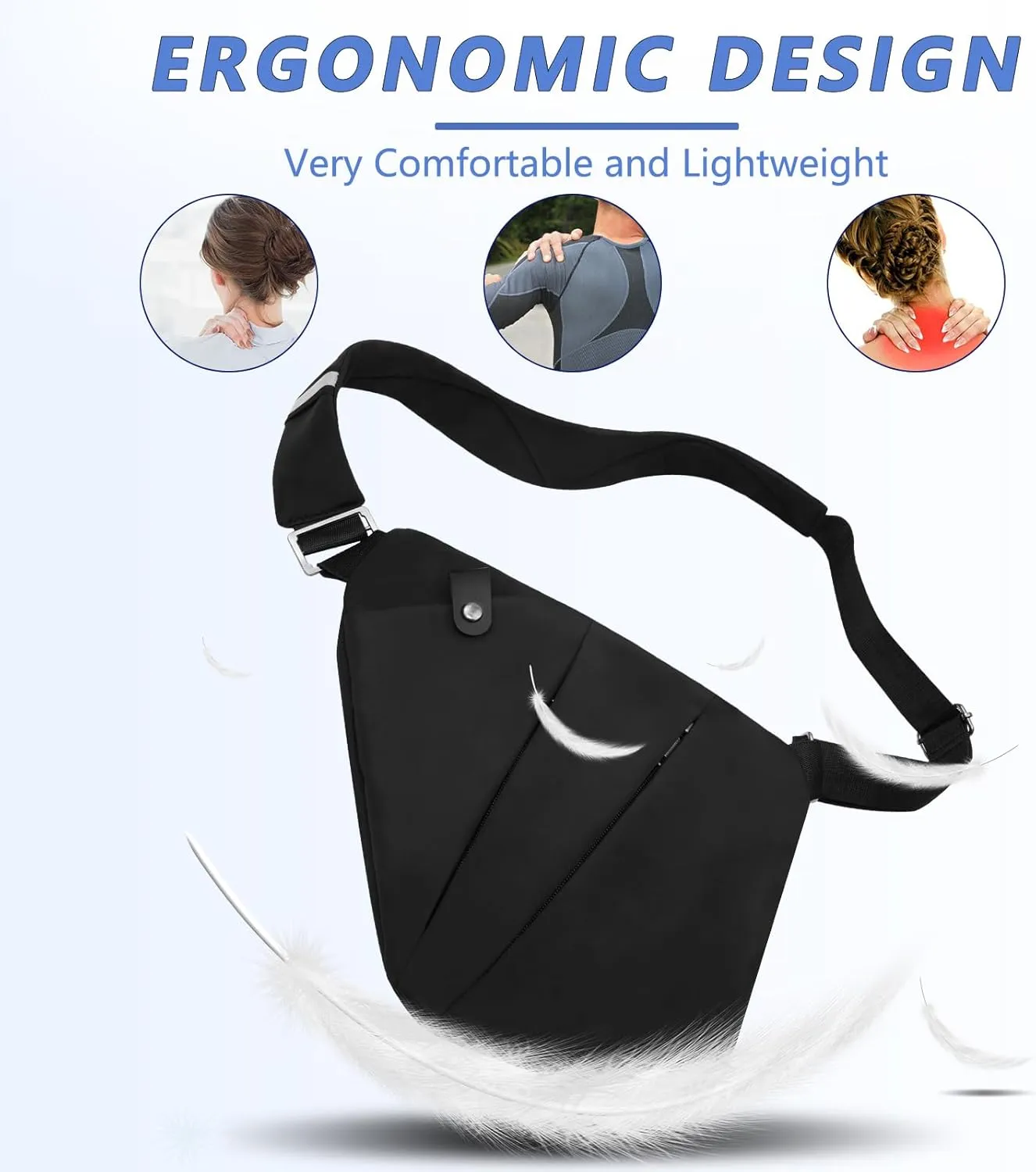 Sling Bag for Women Men, Anti Theft Travel Bag Crossbody Bags for Women Men Flex Bag for Outdoor Sport Casual Hiking Running