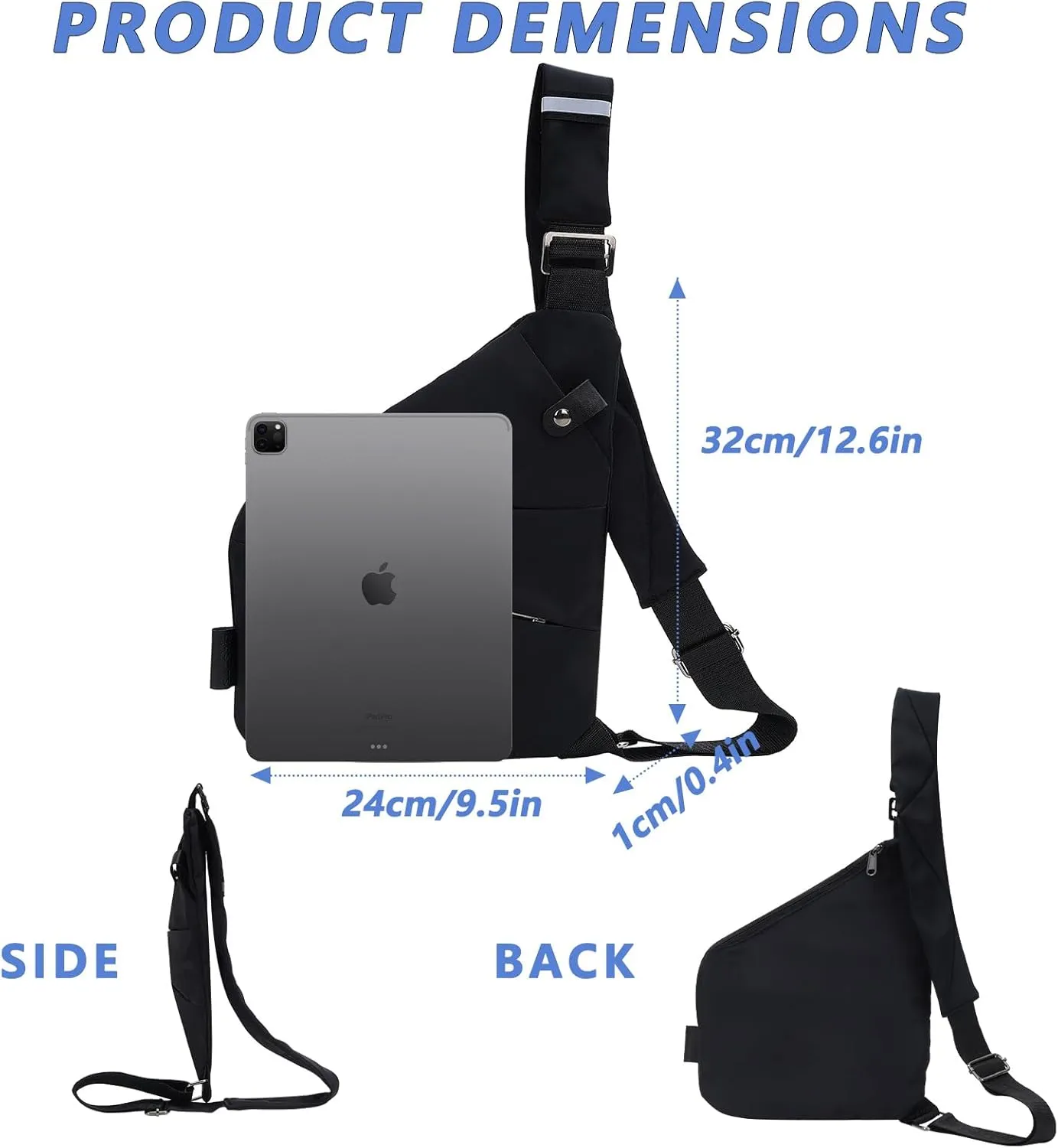 Sling Bag for Women Men, Anti Theft Travel Bag Crossbody Bags for Women Men Flex Bag for Outdoor Sport Casual Hiking Running
