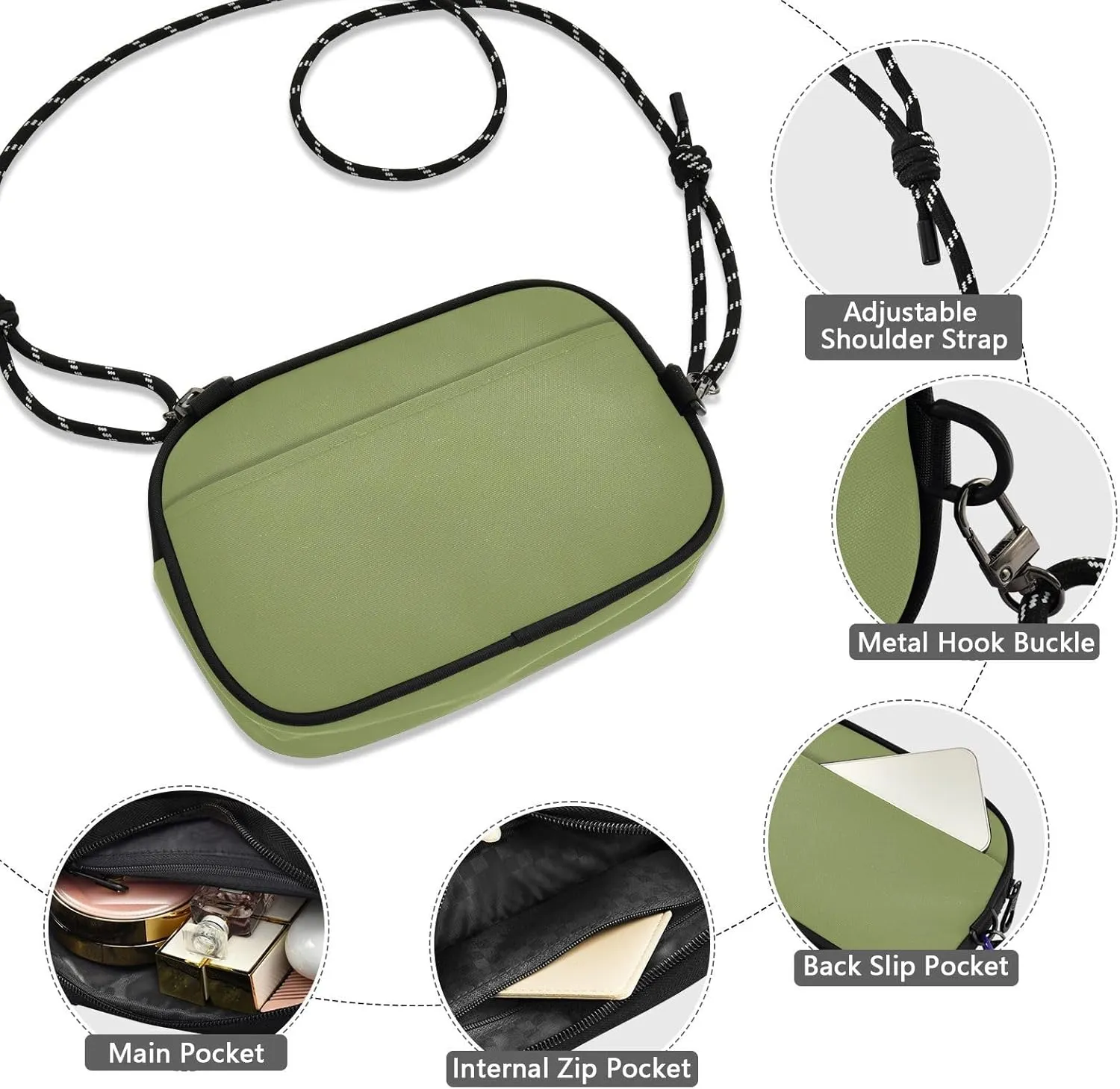 Small Crossbody Bag for Women Chocolate Brown Small Phone Purses Shoulder Sling Bag Handbags