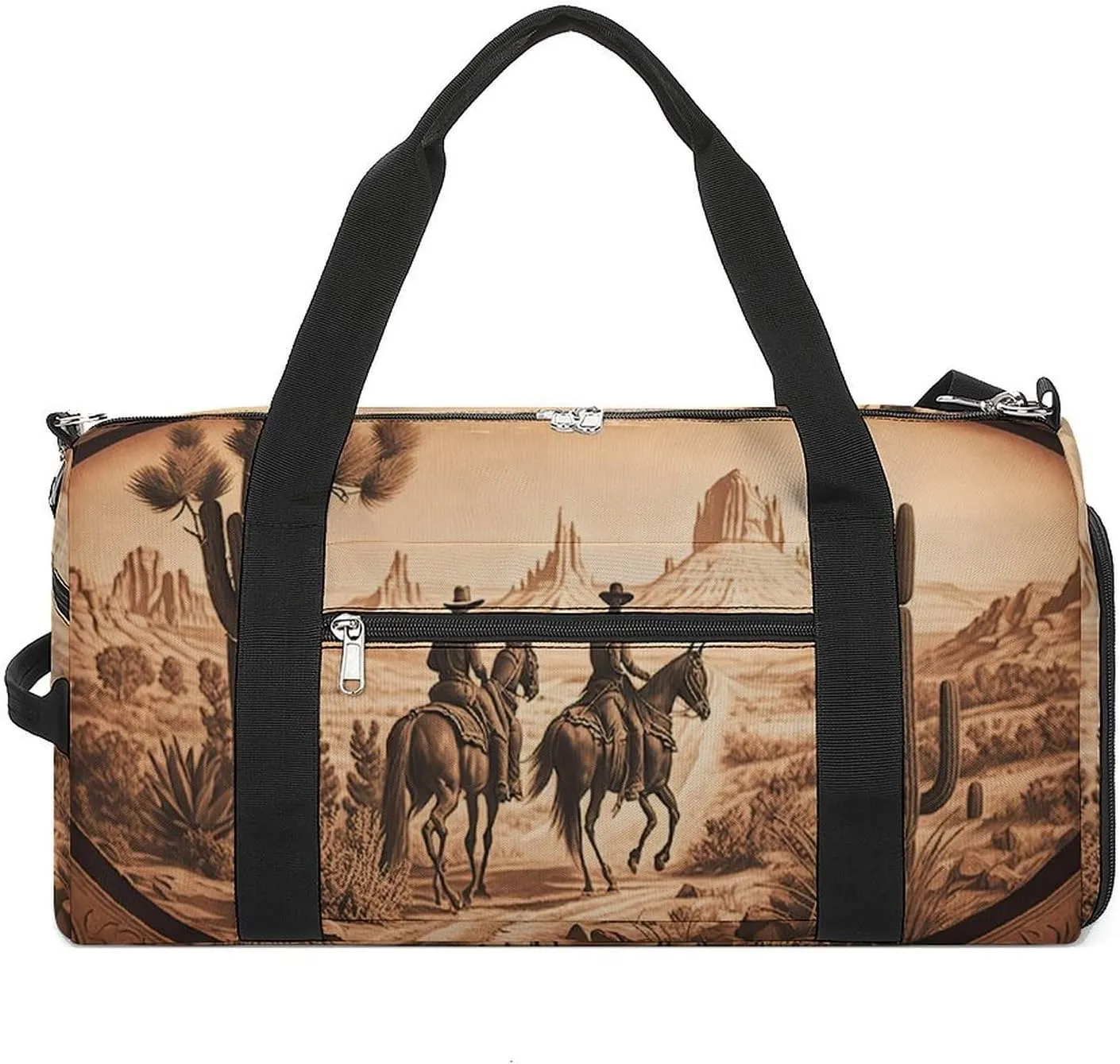 Sport Gym Duffel with Shoe Compartment Wet Pocket, Native-american-western Shoulder Travel Bag for Women Men, style-3