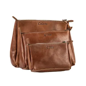The Audrey Fine Leather Makeup Bag (Small)