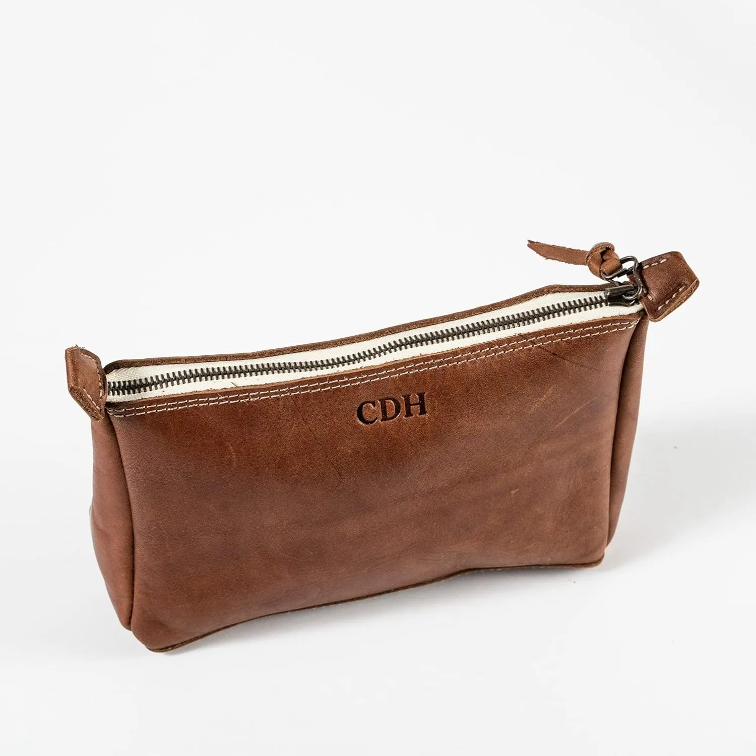 The Audrey Fine Leather Makeup Bag (Small)
