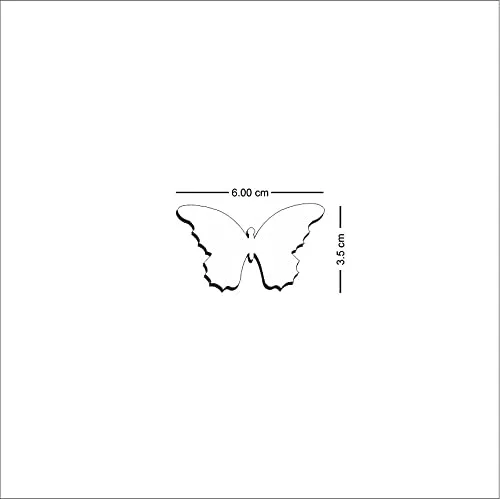 WallWear- Mirror Stickers for Wall Butterfly 40 Silver 3D Wall Stickers for Drawing,Kitchen,Office,Bed Room etc. Pack of(40) Butterfly Silver,Size(6x3.5)cm